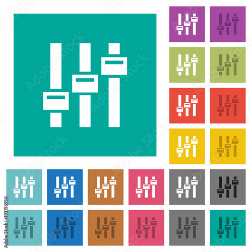 Adjust square flat multi colored icons