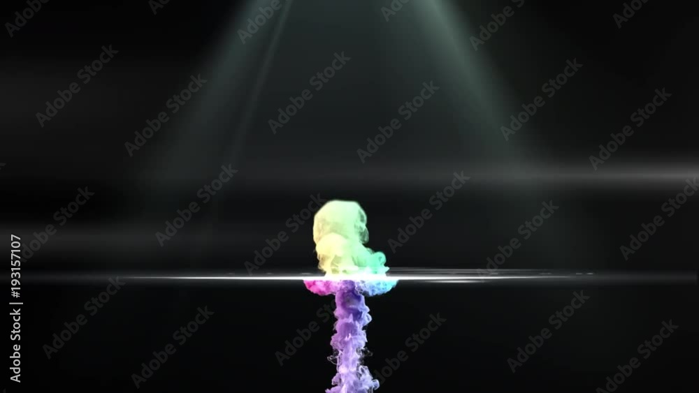 Magical colored smoke explosion animation. logo revealer.