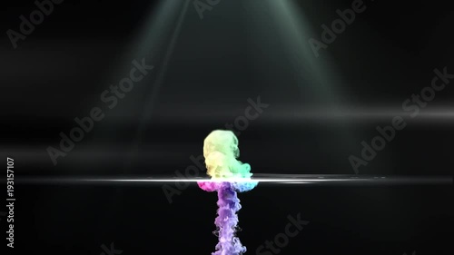Magical colored smoke explosion animation. logo revealer. photo