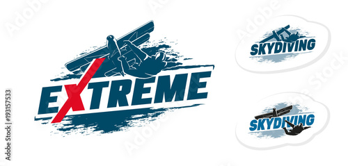 Extreme Sport. Sky diving. Parachuting