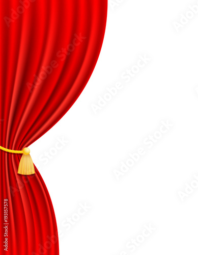red theatrical curtain vector illustration