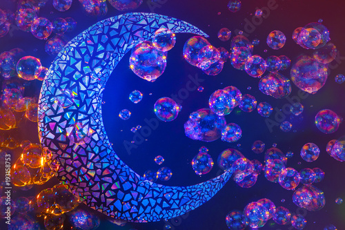Soap bubbles on the backgro...