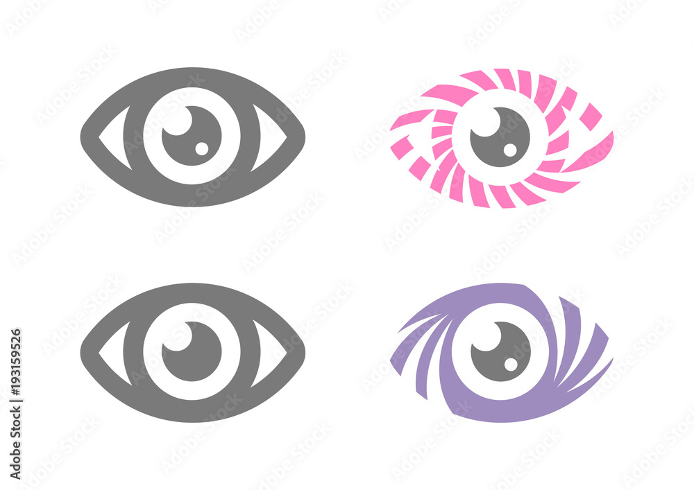 Eye icon - eye symbol. Minimalistic flat eye sign Eye icon - eye symbol. Minimalistic flat eye sign