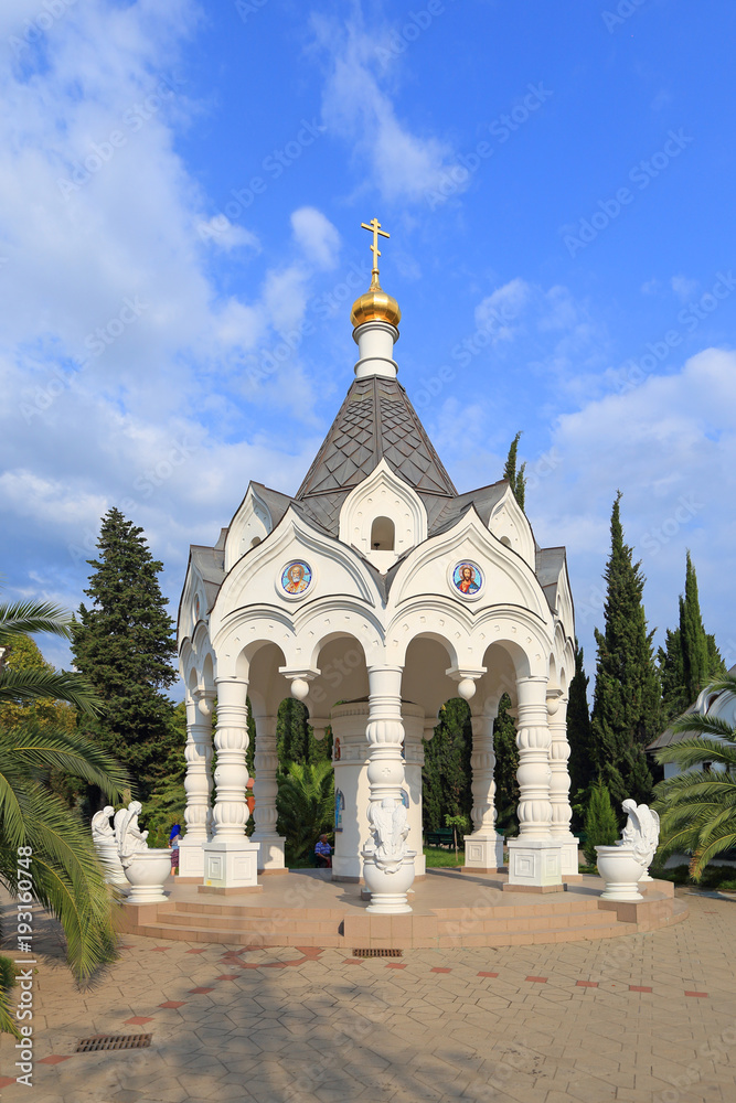 Watershed rotunda on the territory of the Cathedral of St. Michael the Archangel. The city of Sochi, Krasnodar Krai