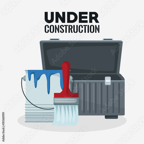 Under construction equipment tools icon vector illustration graphic design