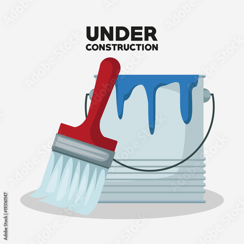 Under construction equipment tools icon vector illustration graphic design