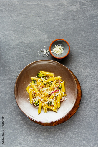 Pasta with vegetables photo