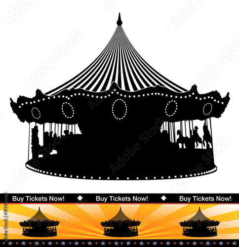 Carousel Ride Silhouette