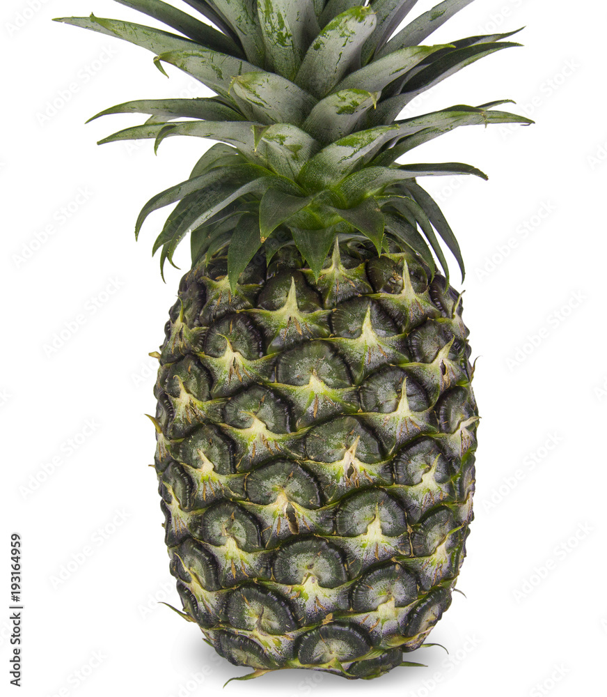 Ripe Pineapple isolated on white background, Cutting path Ripe Pineapple isolated on white background, Cutting path