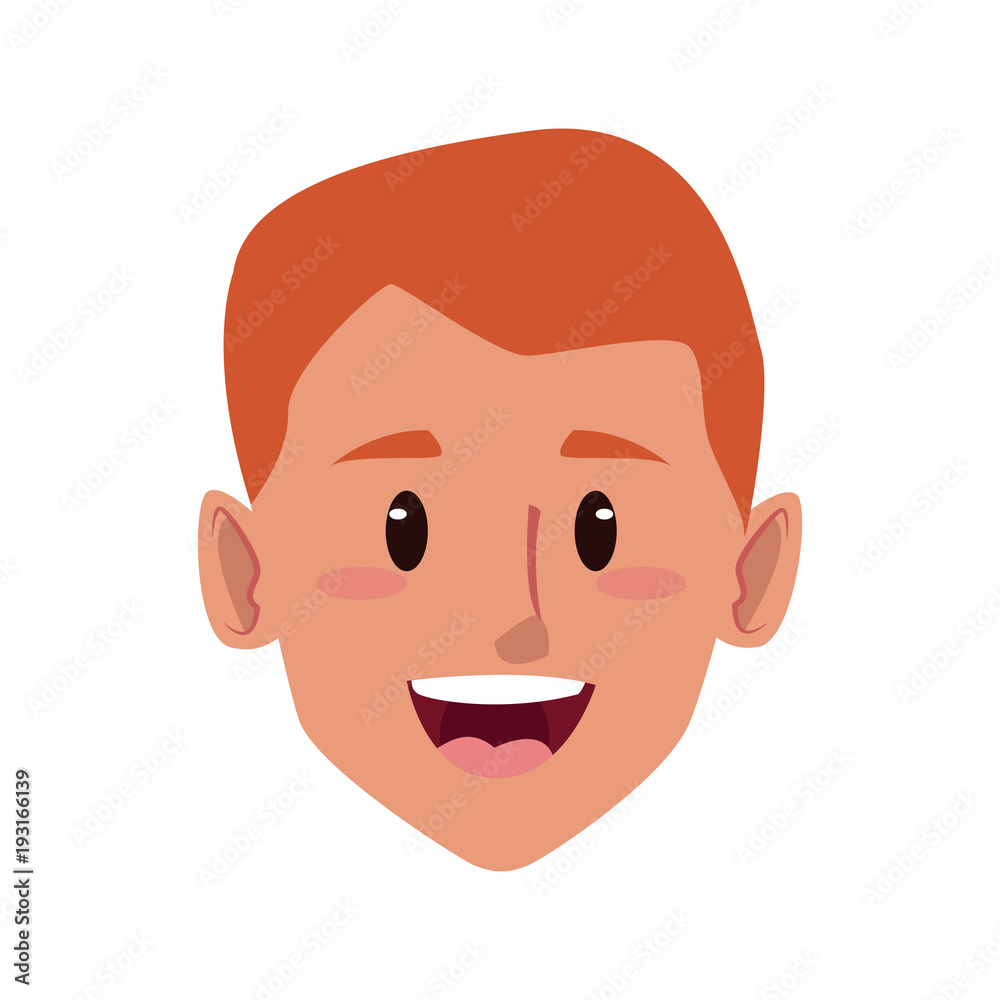 Man smiling face cartoon icon vector illustration graphic design Man smiling face cartoon icon vector illustration graphic design