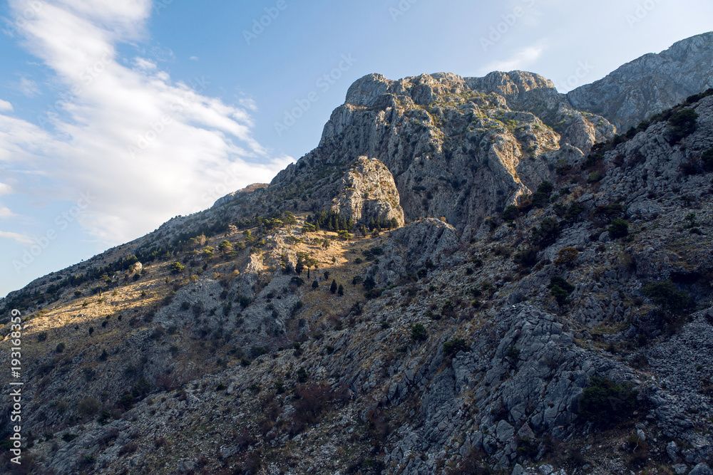 mountain rock in Montenegro Kotor