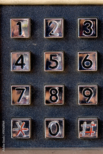 Phone number keypad at old ...
