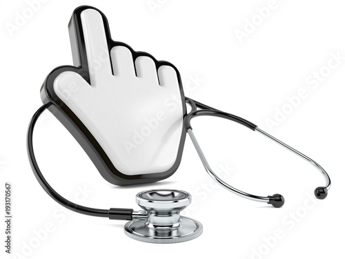 Photos Internet cursor with stethoscope