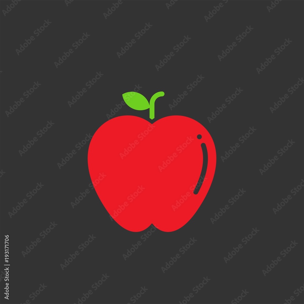 Apple flat vector icon Apple flat vector icon