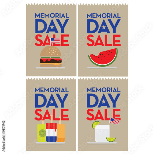 Memorial Day Sale Sign Food Graphics