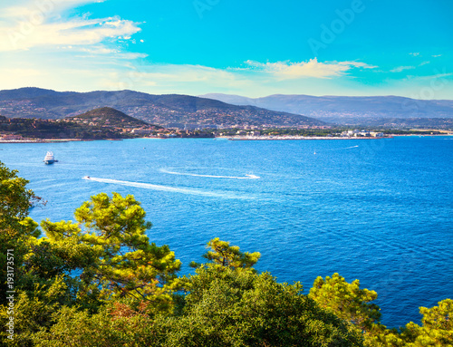 Cannes La Napoule bay view. French Riviera  Azure Coast  Provence