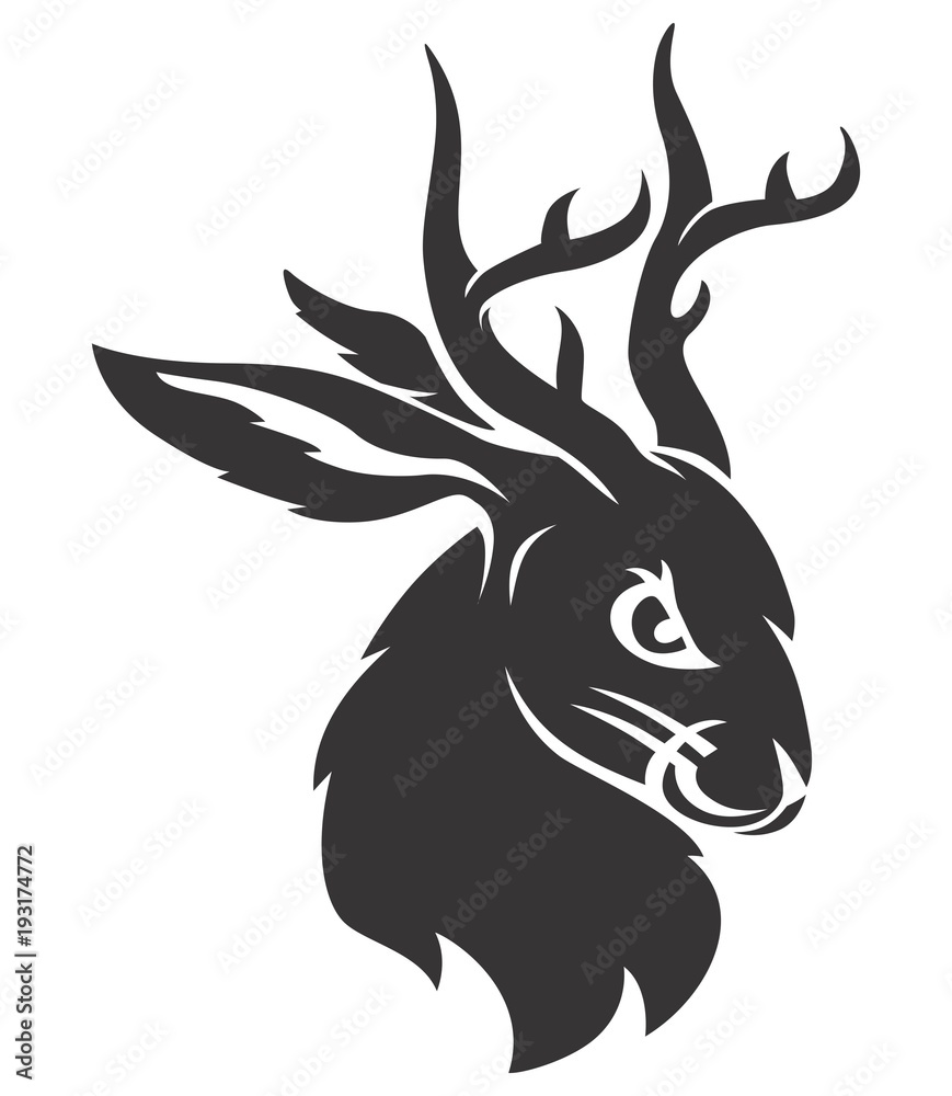 Jackalope black head