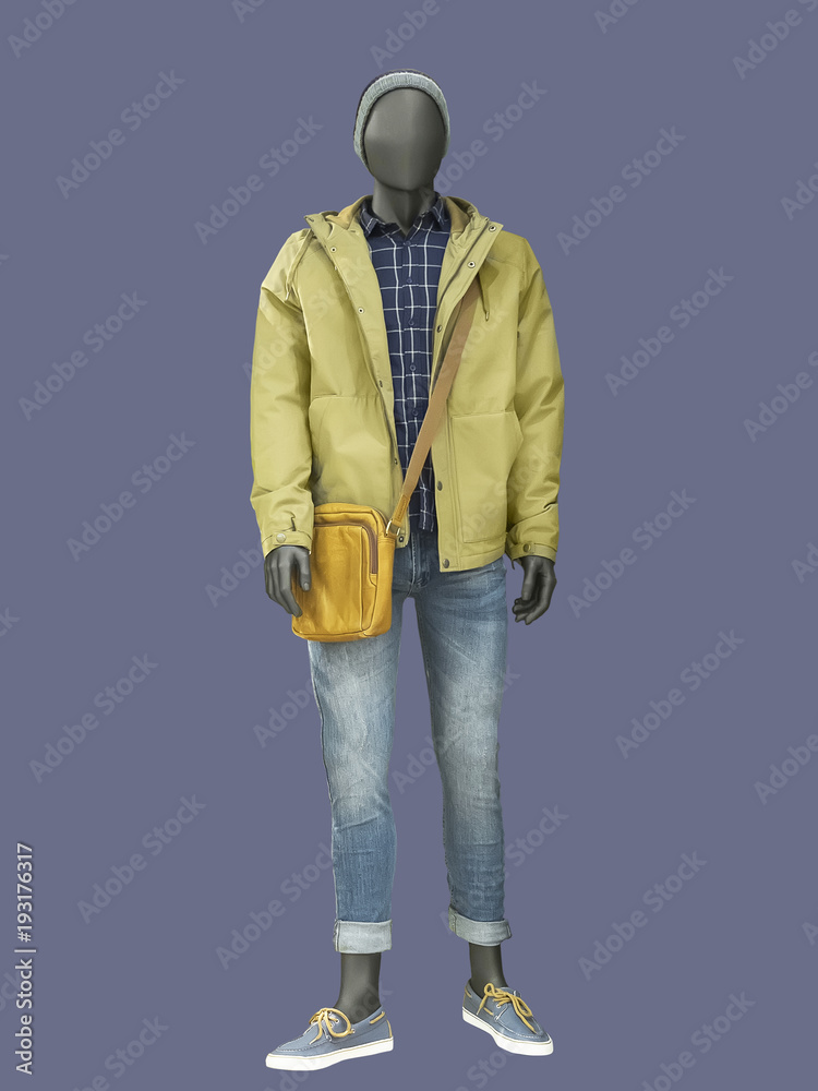 Hammer with orange handle.