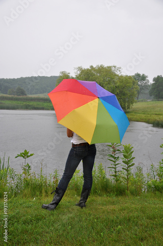 Obraz na płótnie Rainbow Umbrella w salonie