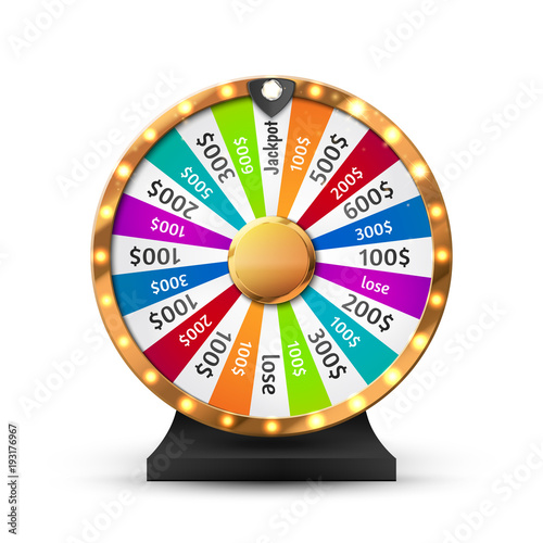 Fortune wheel vector background. Online casino concept. Lucky roulette vector