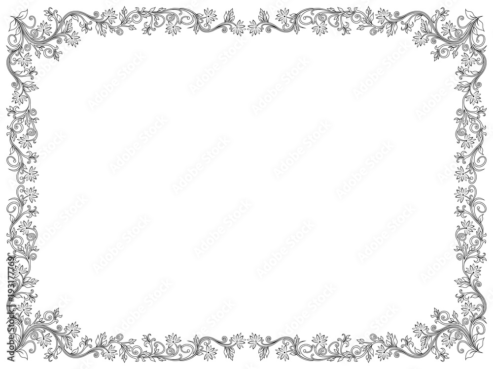 Ornamental floral frame Ornamental floral frame