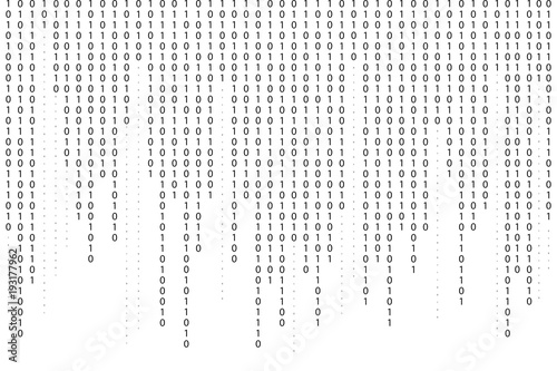 Binary code background. Falling, streaming binary code background. Digital technology wallpaper photo