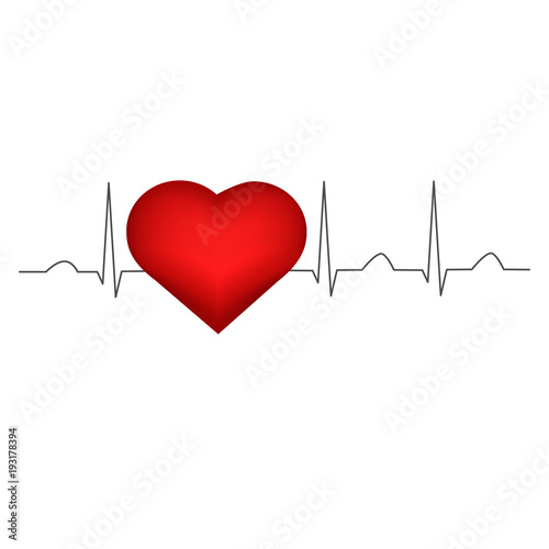 Health. A heart. Cardiogram. 
