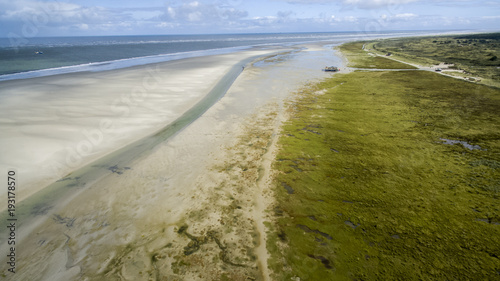 Beach at island Schiermonnikoog, protected nature reserve and popular for tourism. photo