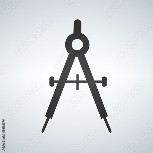 Divider, compas icon. business infographic Vector illustration. photo