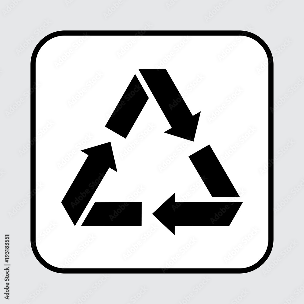 Recycling icon, waste sign. Vector illustration Recycling icon, waste sign. Vector illustration