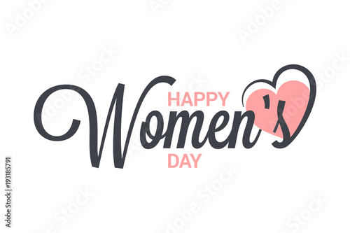Womens day vintage lettering. 8 march design on white background