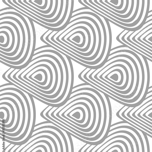 Light gray geometric ornament. Seamless pattern