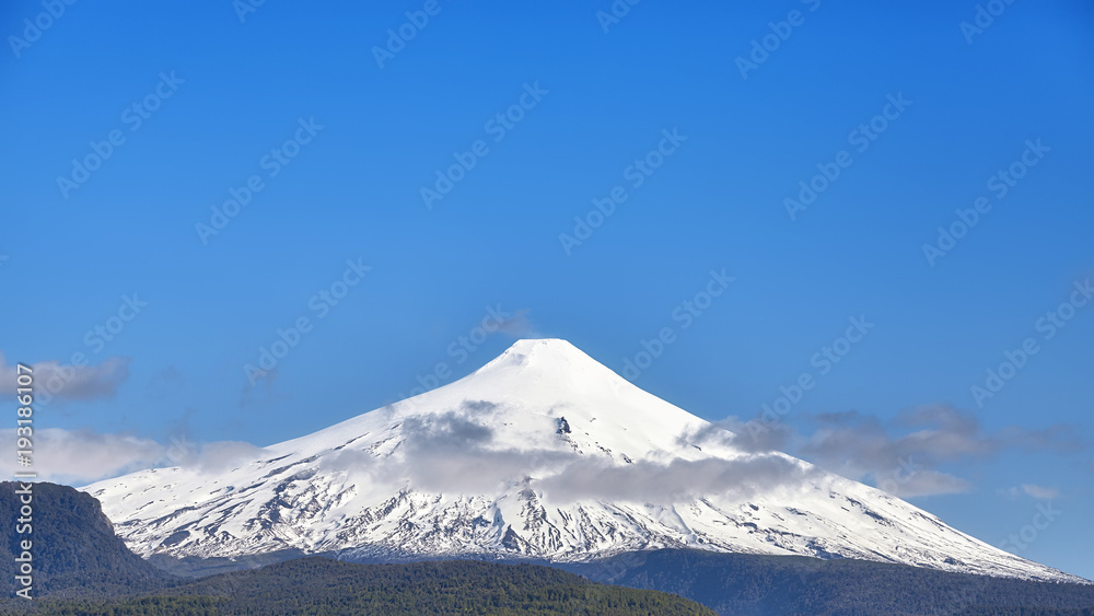 Panoramic view of the Villarrica volcano, Chile. Panoramic view of the Villarrica volcano, Chile.