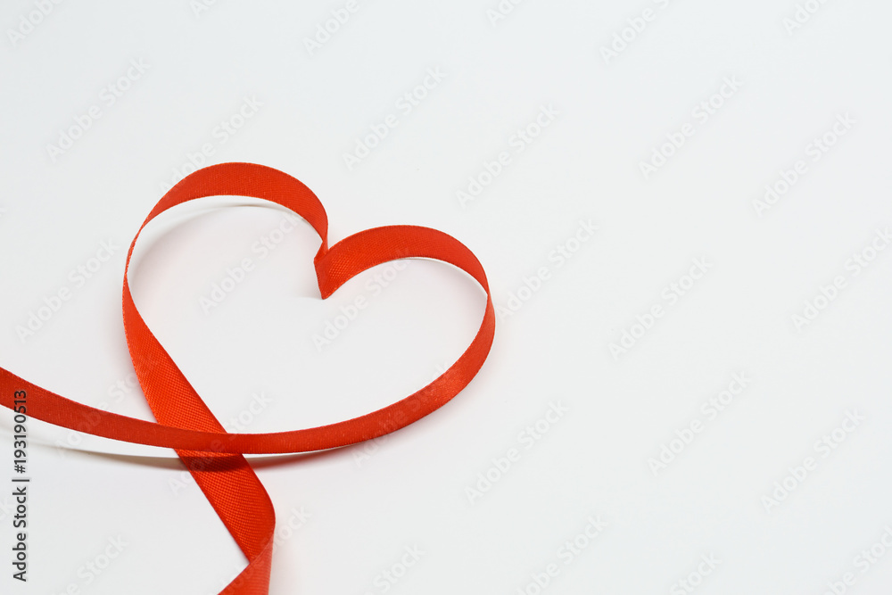 Heart shaped ribbon Valentine's Day Heart shaped ribbon Valentine's Day