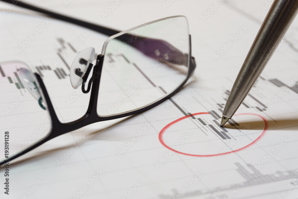 Stock trading chart Stock trading chart