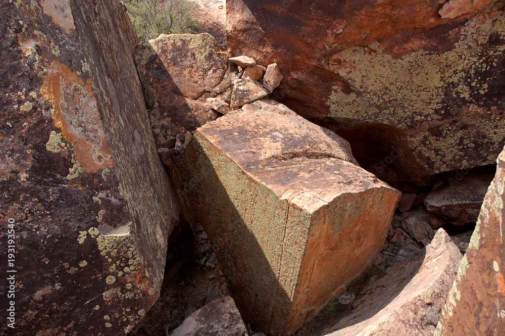 Abstract rocks in Southern Utah desert