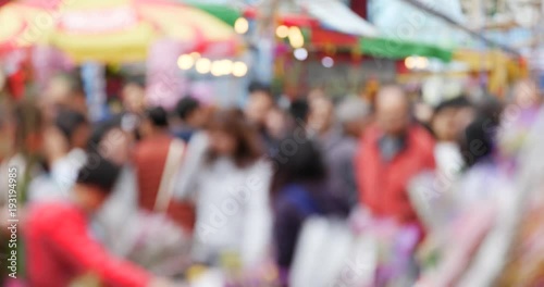 Wallpaper Mural Blur view of lunar new year market Torontodigital.ca