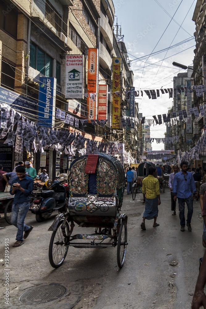 Rush hours in Dhaka in Bangladesh