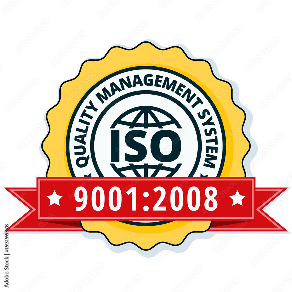 ISO 9001:2015 label illustration ISO 9001:2015 label illustration