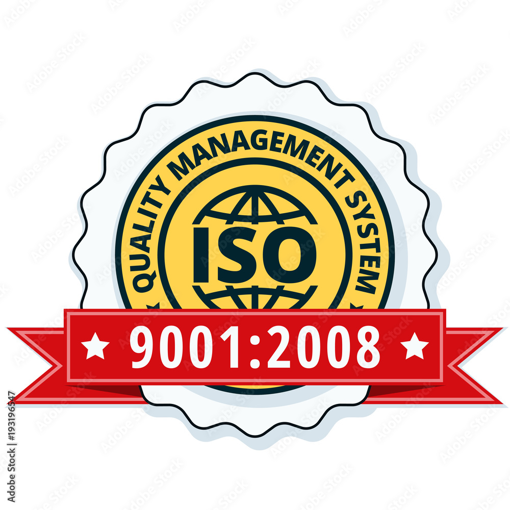 ISO 9001:2015 label illustration ISO 9001:2015 label illustration