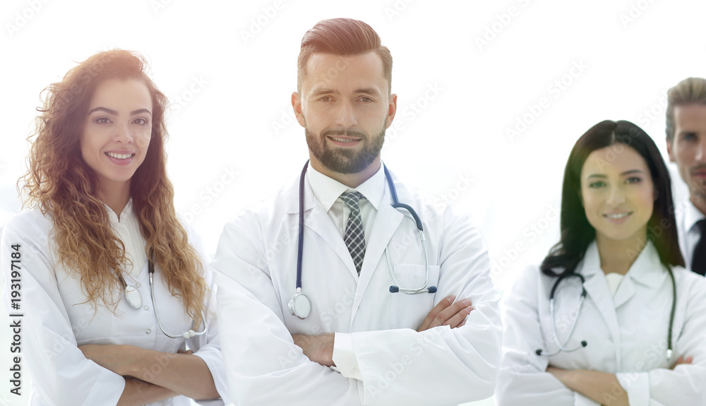 Medical doctors group. Isolated on white background. Medical doctors group. Isolated on white background.