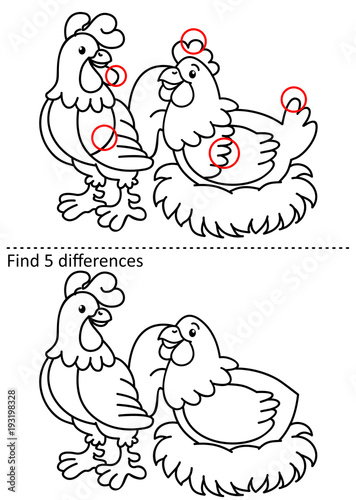 coloring book with farm animals vector