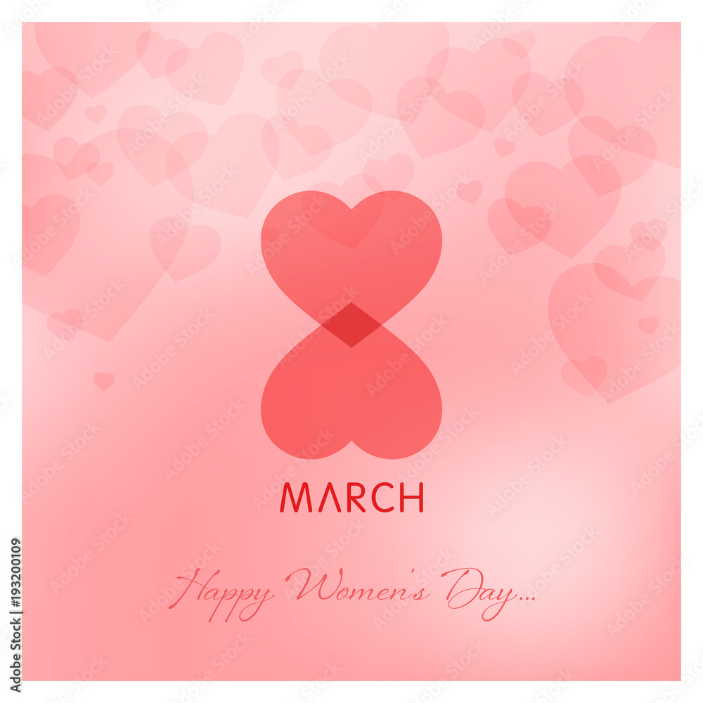 happy womens day greeting card vector illustration