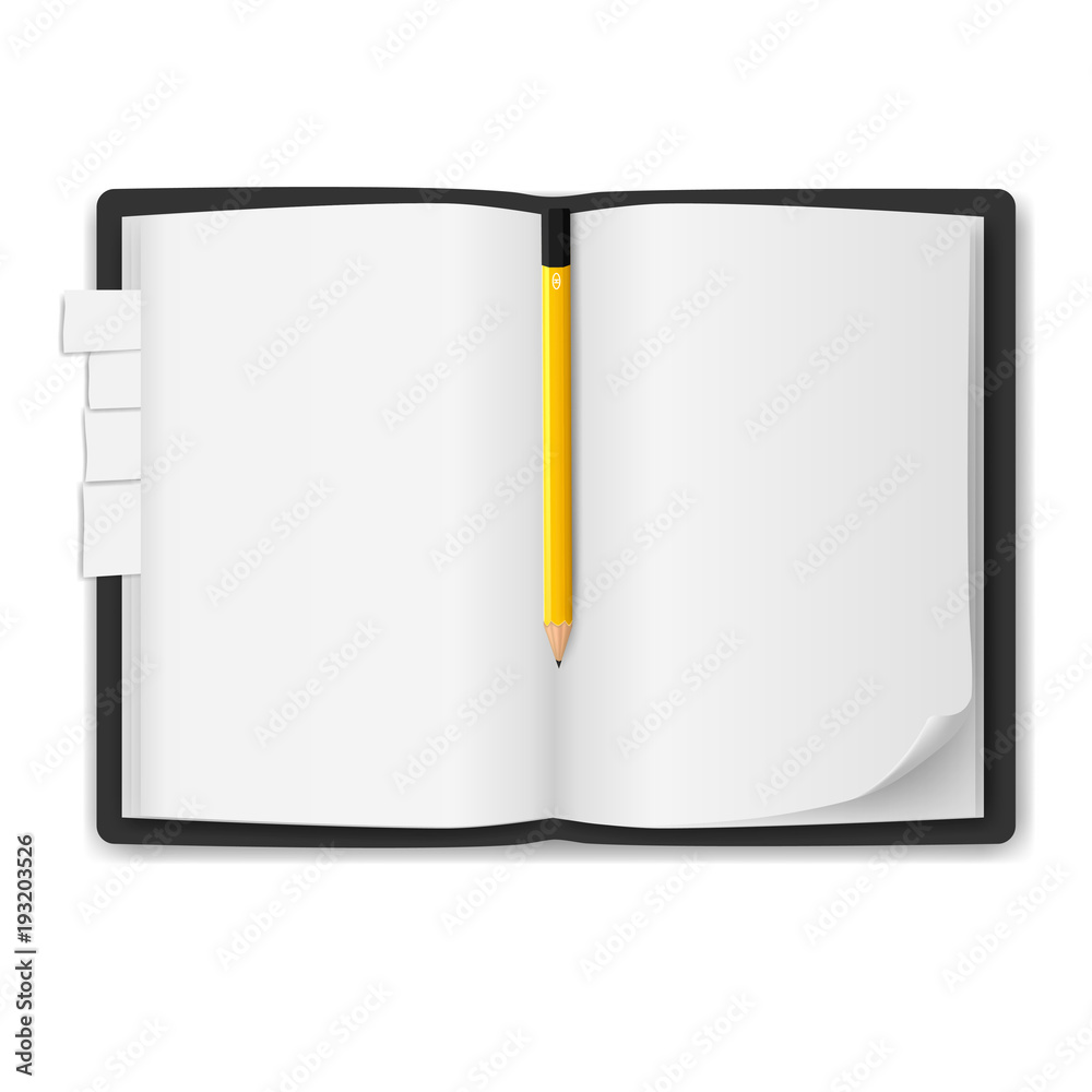 realistic notebook, exercise book , vector illustration realistic notebook, exercise book , vector illustration