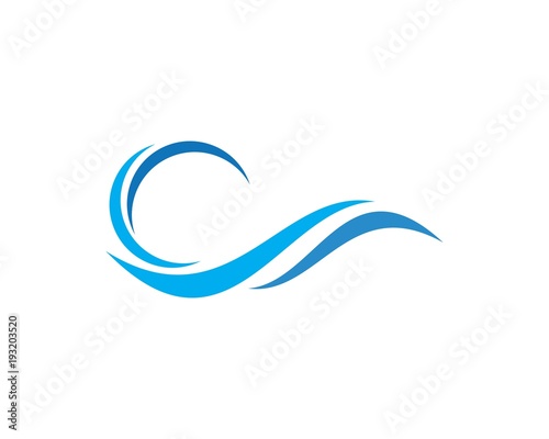 Water Wave symbol and icon Logo Template