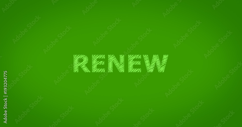 Scribble text on green background - RENEW
Scribble text on green background - RENEW
