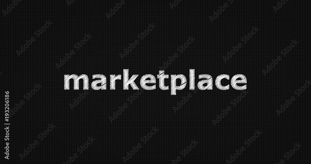 Marketplace word on grey background. Marketplace word on grey background.