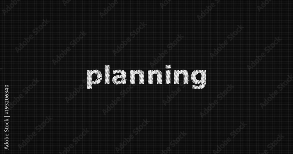 Planning word on grey background. Planning word on grey background.
