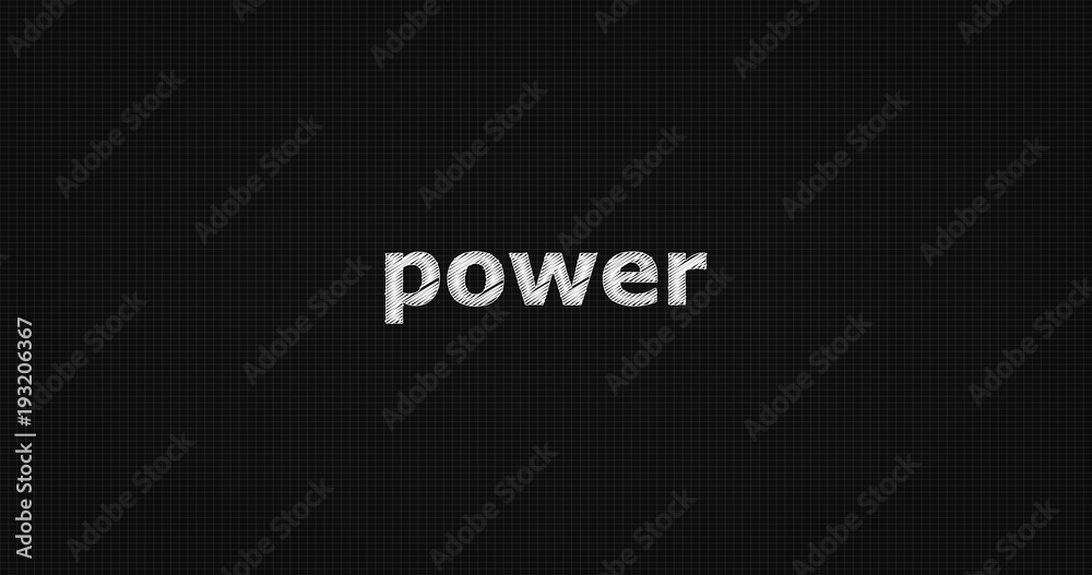 Power word on grey background.