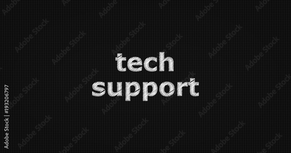 Tech support word on grey background. Tech support word on grey background.